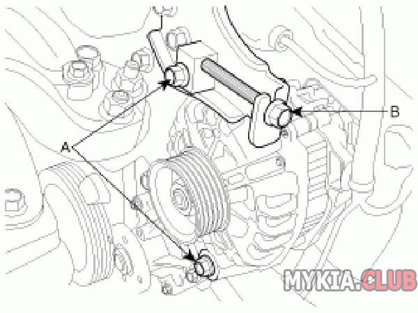 Схема установки ремня генератора на киа рио 3