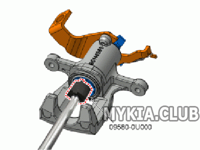Замена задних тормозных колодок Kia Soul 3 (SK3) (10).gif