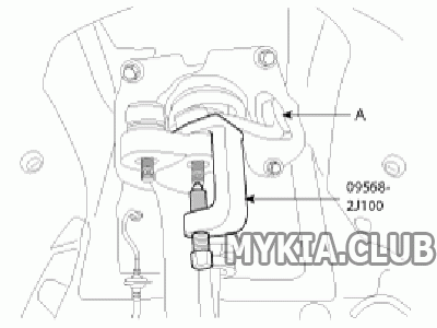 Замена передних пружин и амортизаторов Kia Quoris (KH) (3).gif