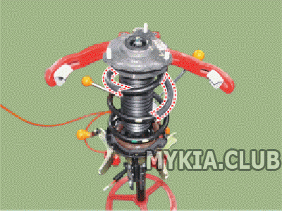 Замена передних пружин и амортизаторов Kia K5 (DL3) (11).gif