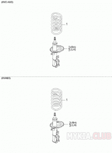передние амортизаторы и пружины Kia Carens 1 (FJ).gif
