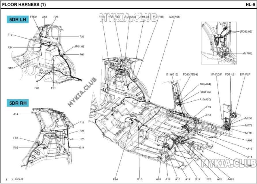 [Киа Церато 1 LD] схема проводки (жгутов) - Электрика и Аудио Kia ...