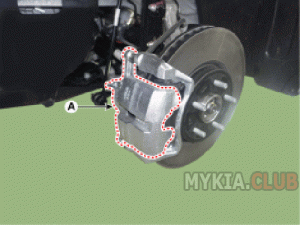 Замена передних тормозных колодок Kia K5 (DL3) (1).gif