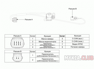 Камера заднего вида - распиновка разъемов и схема Kia Ceed 3 (CD).gif