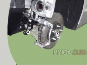 Замена передних тормозных колодок Kia K5 (DL3) (4).gif