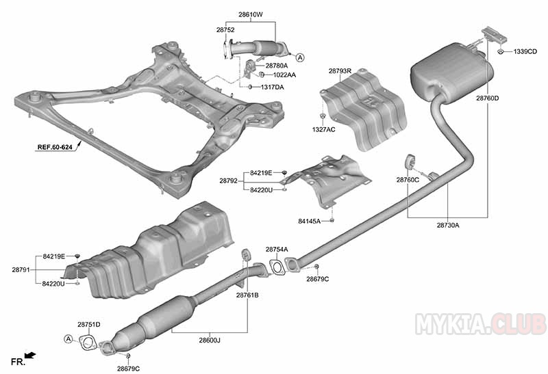 Выхлопная система киа сид 2009 схема