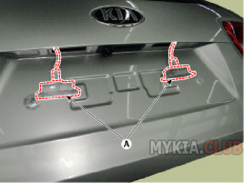 Как заменить лампочку номерного знака на вашем Kia Sportage, идущую снаружи