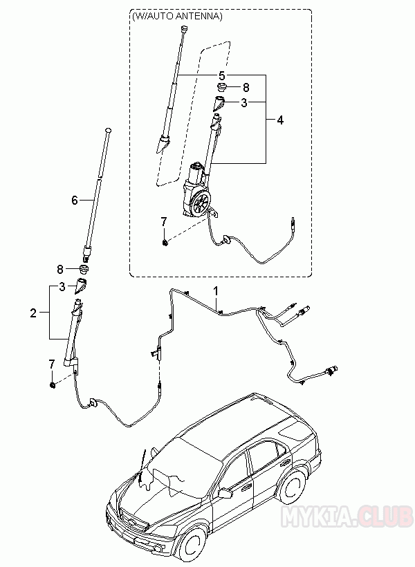 Антенна киа соренто хм