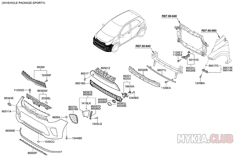 Устройство переднего бампера Kia Picanto 3 (JA) (2).png