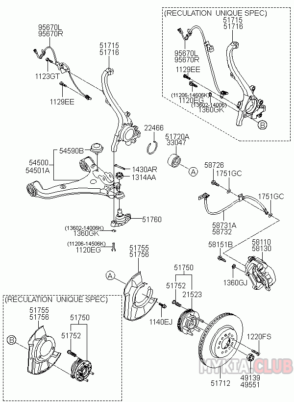 Передние тормозные колодки и диски Kia Mohave (HM) (2).gif