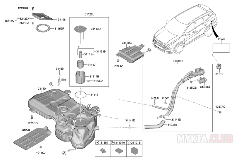Топливная система киа спортейдж 1 бензин схема