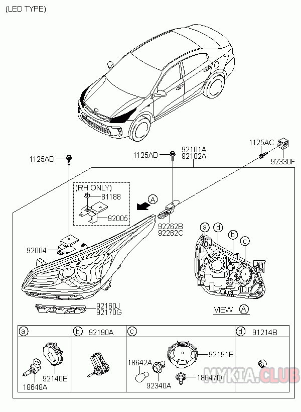 Передние фары Kia Rio 4 (FB) (3).gif