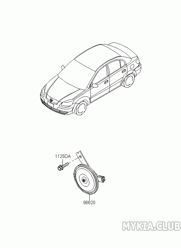 Замена звукового сигнала - KIA Rio (3G), 1,6 л, 2013 года своими руками DRIVE2