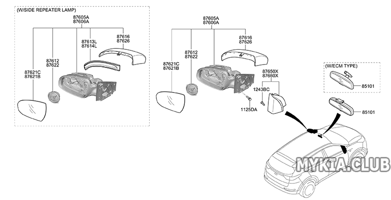 Боковое зеркало Kia Sportage 4 (QL).png