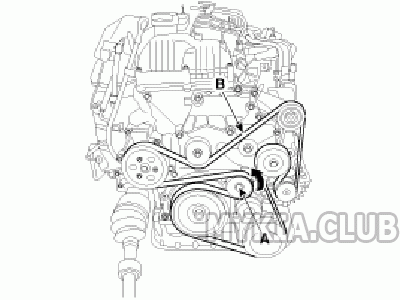 Ремень хендай ix35 схема. Приводной ремень Хендай ix35. Хендай ix35 2.0 приводной ремень. Обводной ремень на Хендай Икс 35. Приводной ремень на Хендай ix35 дизель.