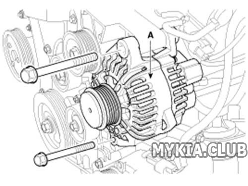 Замена генератора Kia Sorento 2 (XM) 2.4L бензин (2).jpg