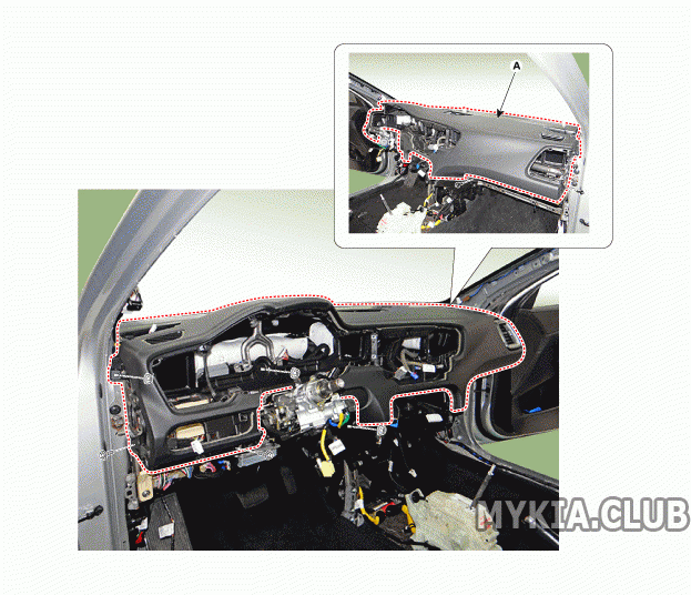Снятие передней панели (торпедо) Kia Ceed 3 (CD) (6).gif