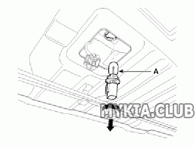 Замена лампы третьего стоп сигнала Kia Rio 3 (QB).gif