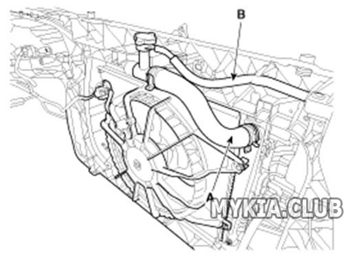 Замена радиатора охлаждения двигателя Kia Soul 1 (AM) 1.6L бензин (4).jpg