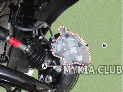 Замена передних тормозных колодок Kia Soul 3 (SK3) (1).gif