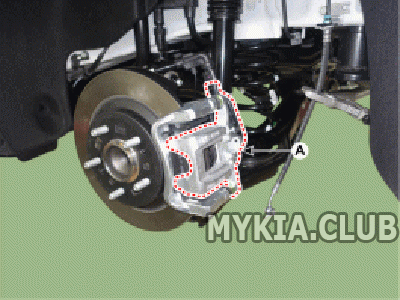 Замена задних тормозных колодок Kia K5 (DL3) (7).gif