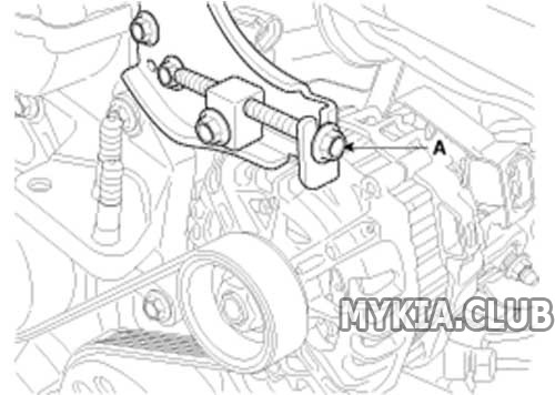 Киа рио установка ремня генератора схема