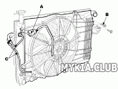 Замена радиатора охлаждения двигателя Kia Sportage 2 (KM) (4).gif