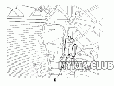 Замена радиатора охлаждения двигателя Kia Sportage 2 (KM) (6).gif